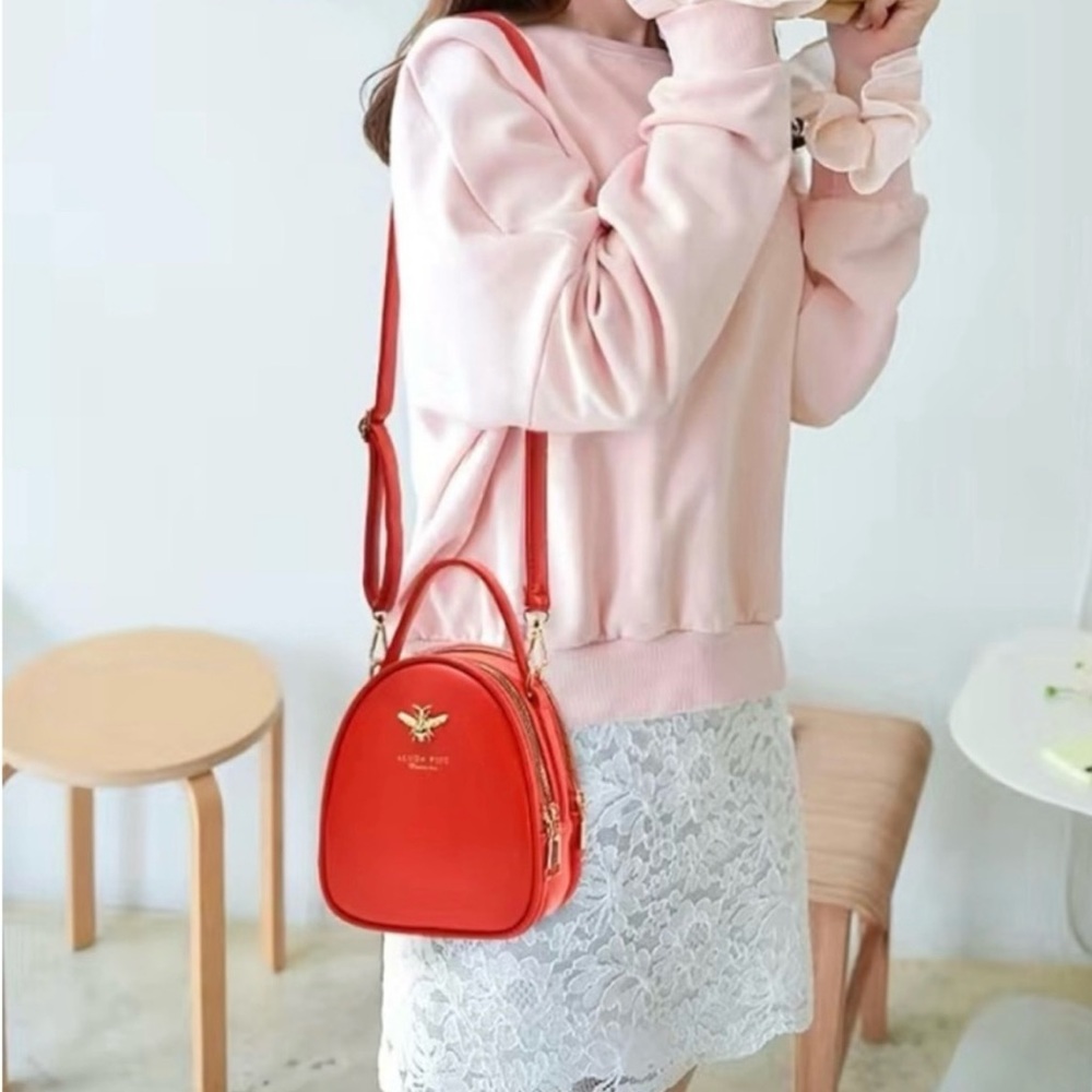 ALUDA  PIJU Yellow Mini Bag with strap crossbody